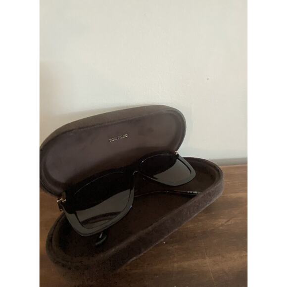 TOM FORD DASHA FT0822 52F Sunglasses Havana Frame Brown Polarized Lens In Case - Picture 5 of 10